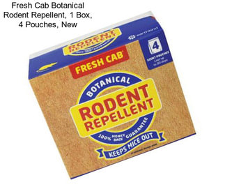 Fresh Cab Botanical Rodent Repellent, 1 Box, 4 Pouches, New