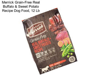 Merrick Grain-Free Real Buffalo & Sweet Potato Recipe Dog Food, 12 Lb