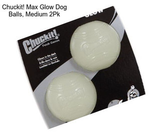 Chuckit! Max Glow Dog Balls, Medium 2Pk