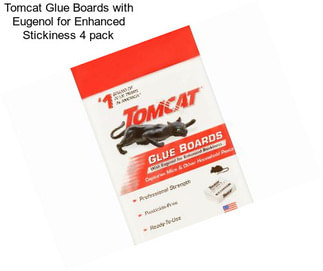 Tomcat Glue Boards with Eugenol for Enhanced Stickiness 4 pack