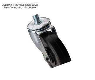 ALBION F1RR04052S-S30G Swivel Stem Caster, 4 In, 115 lb, Rubber