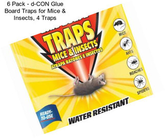 6 Pack - d-CON Glue Board Traps for Mice & Insects, 4 Traps