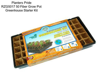 Planters Pride RZG5017 50 Fiber Grow Pot Greenhouse Starter Kit