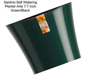 Santino Self Watering Planter Arte 7.7 inch Green/Black