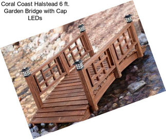 Coral Coast Halstead 6 ft. Garden Bridge with Cap LEDs