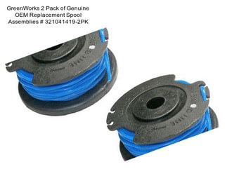 GreenWorks 2 Pack of Genuine OEM Replacement Spool Assemblies # 321041419-2PK