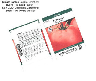 Tomato Garden Seeds - Celebrity Hybrid - 10 Seed Packet - Non-GMO, Vegetable Gardening Seed - AAS Award Winner