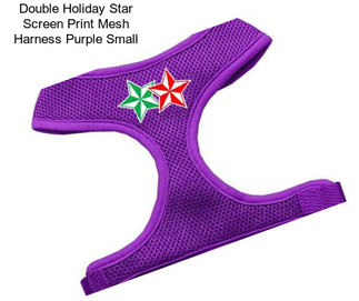 Double Holiday Star Screen Print Mesh Harness Purple Small