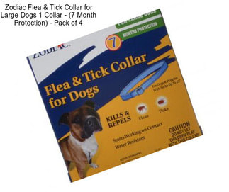 Zodiac Flea & Tick Collar for Large Dogs 1 Collar - (7 Month Protection) - Pack of 4