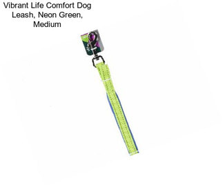 Vibrant Life Comfort Dog Leash, Neon Green, Medium