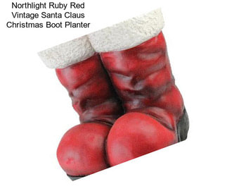 Northlight Ruby Red Vintage Santa Claus Christmas Boot Planter