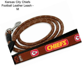 Kansas City Chiefs Football Leather Leash - M