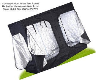 Costway Indoor Grow Tent Room Reflective Hydroponic Non Toxic Clone Hut 6 Size (96\'\'X48\'\'X78\'\')