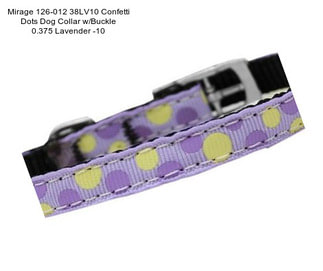 Mirage 126-012 38LV10 Confetti Dots Dog Collar w/Buckle 0.375\