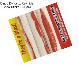 Dingo Dynostix Rawhide Chew Sticks - 3 Pack