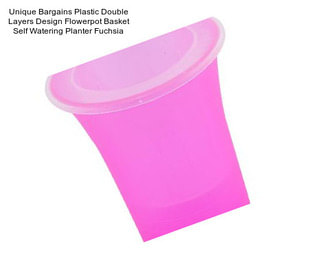 Unique Bargains Plastic Double Layers Design Flowerpot Basket Self Watering Planter Fuchsia