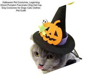 Halloween Pet Costumes, Legendog Ghost Pumpkin Fascinator Dog Hat Cap Dog Costumes for Dogs Cats Clothes Pet Outfit