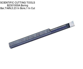 SCIENTIFIC CUTTING TOOLS B2301000A Boring Bar,TiAlN,0.23 In Bore,1 In Cut