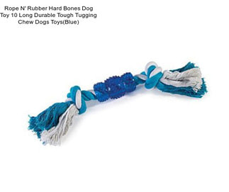 Rope N\' Rubber Hard Bones Dog Toy 10\