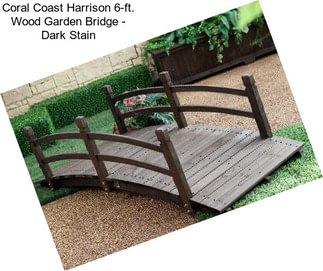 Coral Coast Harrison 6-ft. Wood Garden Bridge - Dark Stain