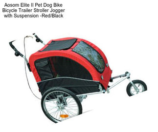 Aosom Elite II Pet Dog Bike Bicycle Trailer Stroller Jogger with Suspension -Red/Black