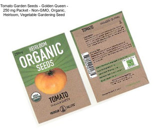 Tomato Garden Seeds - Golden Queen - 250 mg Packet - Non-GMO, Organic, Heirloom, Vegetable Gardening Seed