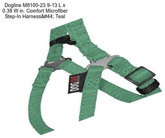 Dogline M8100-23 9-13 L x 0.38 W in. Comfort Microfiber Step-In Harness, Teal