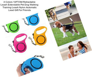 4 Colors 10FT/3M Retractable Leash Extendable Pet Dog Walking Training Leash Nylon Automatic Lead Gift For Friends