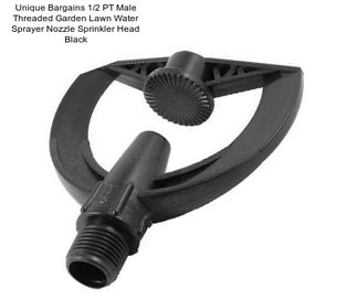 Unique Bargains 1/2 PT Male Threaded Garden Lawn Water Sprayer Nozzle Sprinkler Head Black