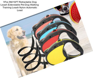 1Pcs 5M/16FT Retractable Dog Leash Extendable Pet Dog Walking Training Leash Nylon Automatic Lead