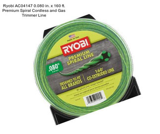 Ryobi AC04147 0.080 in. x 160 ft. Premium Spiral Cordless and Gas Trimmer Line