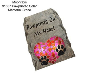 Moonrays 91557 Pawprinted Solar Memorial Stone
