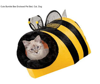 Cute Bumble Bee Enclosed Pet Bed, Cat, Dog