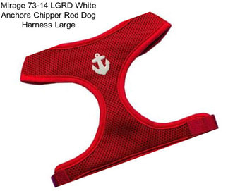 Mirage 73-14 LGRD White Anchors Chipper Red Dog Harness Large