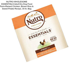 NUTRO WHOLESOME ESSENTIALS Adult Dry Dog Food Farm-Raised Chicken, Brown Rice & Sweet Potato Recipe, 30 lb. Bag