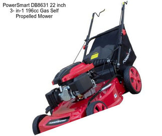 PowerSmart DB8631 22 inch 3- in-1 196cc Gas Self Propelled Mower