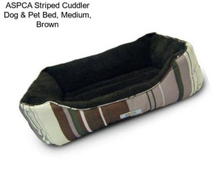 ASPCA Striped Cuddler Dog & Pet Bed, Medium, Brown
