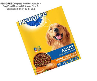 PEDIGREE Complete Nutrition Adult Dry Dog Food Roasted Chicken, Rice & Vegetable Flavor, 50 lb. Bag