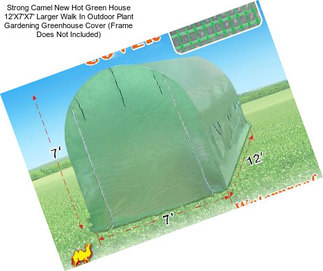 Strong Camel New Hot Green House 12\'X7\'X7\' Larger Walk In Outdoor Plant Gardening Greenhouse Cover (Frame Does Not Included)