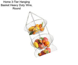 Home 3-Tier Hanging Basket Heavy Duty Wire, Round