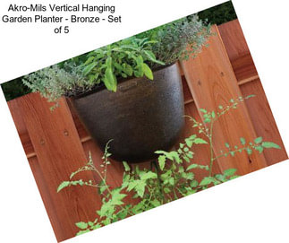 Akro-Mils Vertical Hanging Garden Planter - Bronze - Set of 5