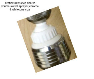 Siroflex new style deluxe double swivel sprayer,chrome & white,one size