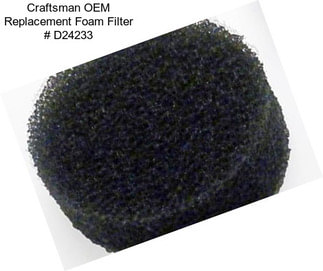 Craftsman OEM Replacement Foam Filter # D24233