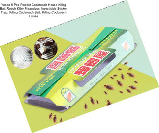 Yosoo 5 Pcs Powder Cockroach House Killing Bait Roach Killer Miraculous Insecticide Sticker Trap, Killing Cockroach Bait, Killing Cockroach House