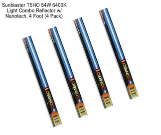 Sunblaster T5HO 54W 6400K Light Combo Reflector w/ Nanotech, 4 Foot (4 Pack)