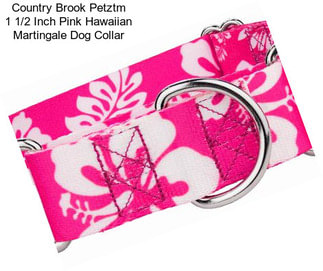 Country Brook Petztm 1 1/2 Inch Pink Hawaiian Martingale Dog Collar