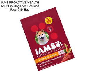 IAMS PROACTIVE HEALTH Adult Dry Dog Food Beef and Rice, 7 lb. Bag