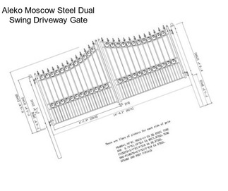 Aleko Moscow Steel Dual Swing Driveway Gate