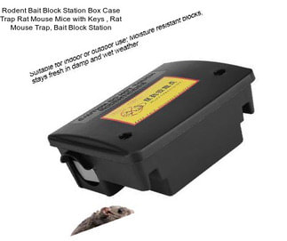 Rodent Bait Block Station Box Case Trap Rat Mouse Mice with Keys , Rat Mouse Trap, Bait Block Station