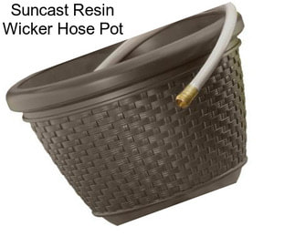 Suncast Resin Wicker Hose Pot